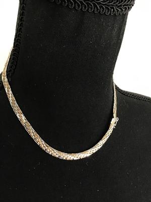 Silver Plated Two Tone Necklace