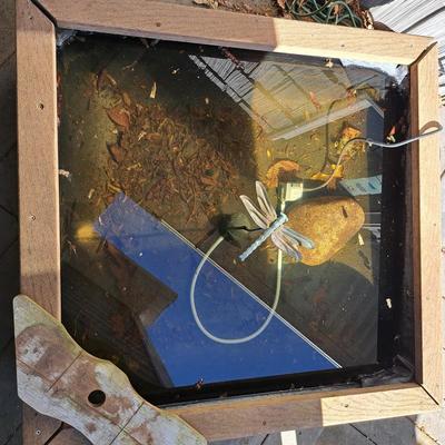 Copper and Wood Dragonfly Garden Fountain (FD-SD)