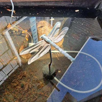 Copper and Wood Dragonfly Garden Fountain (FD-SD)