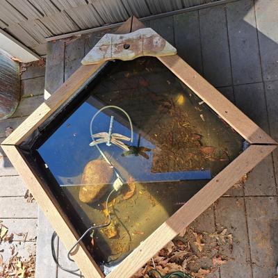 Copper and Wood Dragonfly Garden Fountain (FD-SD)