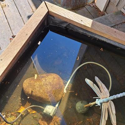 Copper and Wood Dragonfly Garden Fountain (FD-SD)