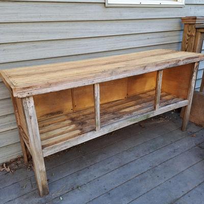 Two-Tier Wood Slatted Potting Table (BD-SD)