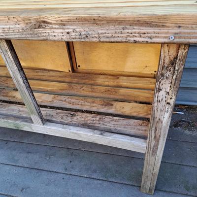 Two-Tier Wood Slatted Potting Table (BD-SD)