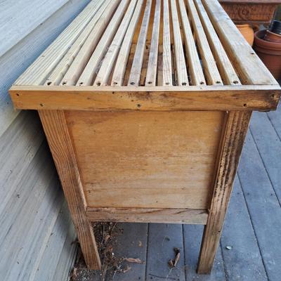 Two-Tier Wood Slatted Potting Table (BD-SD)