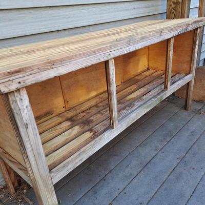 Two-Tier Wood Slatted Potting Table (BD-SD)