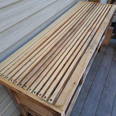 Two-Tier Wood Slatted Potting Table (BD-SD)