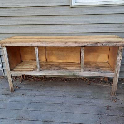 Two-Tier Wood Slatted Potting Table (BD-SD)