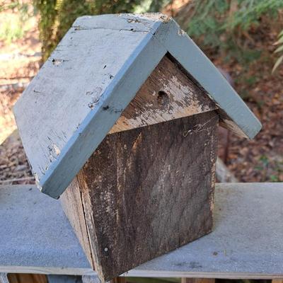 Three Rustic Birdhouses & Suet Feeder (BD-SD)