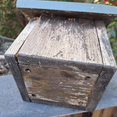 Three Rustic Birdhouses & Suet Feeder (BD-SD)