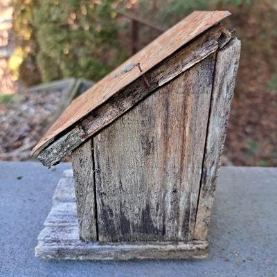 Three Rustic Birdhouses & Suet Feeder (BD-SD)