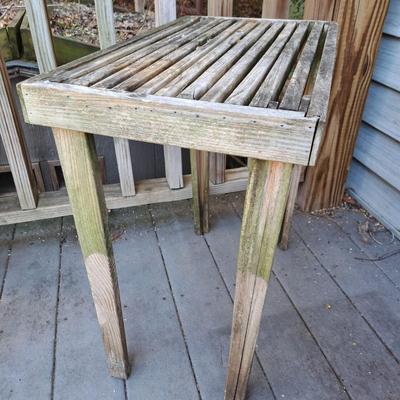 Two Wooden Weathered Tables (BD-SD)