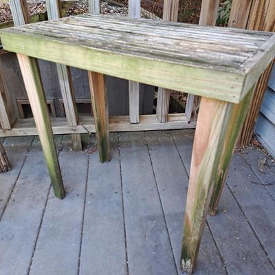 Two Wooden Weathered Tables (BD-SD)