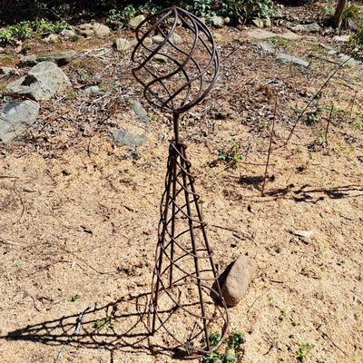 Group of Rusted Metal Garden Topiaries (BD-SD)