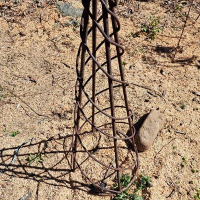 Group of Rusted Metal Garden Topiaries (BD-SD)