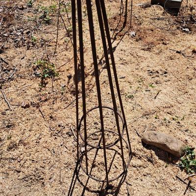 Group of Rusted Metal Garden Topiaries (BD-SD)