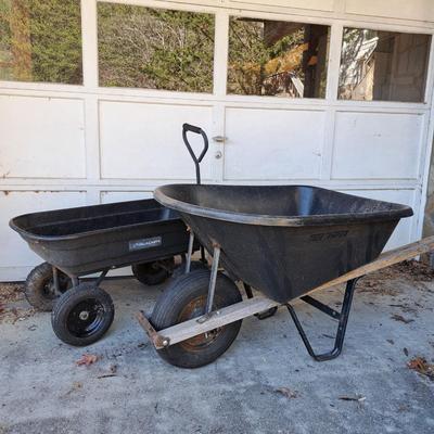 Gorilla Garden Dump Cart & True Temper Wheelbarrow (LD-SD)