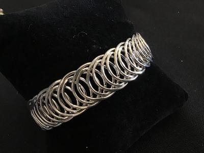 Silver Tone Cuff Bracelet