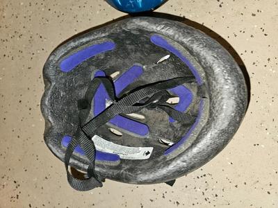 Two Child sized Bike helmets - Hot wheels & PTI