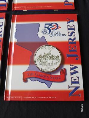 Six 50 state Quarters books - Georgia - Delaware - Pennsyvania - New Jersey - Connecticut - Massachusetts - Hardbacks