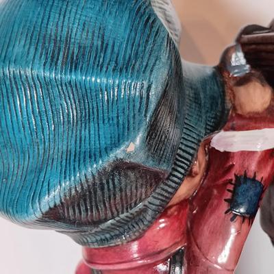 LOT 41D: 1970s Byron Molds Ceramic Boy with Wind-Up Clock