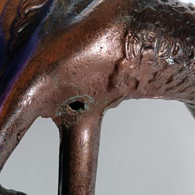 LOT 42D: Ricordo di Roma Bronze Statue of The Capitoline Wolf with Romulus and Remus on Marble Base