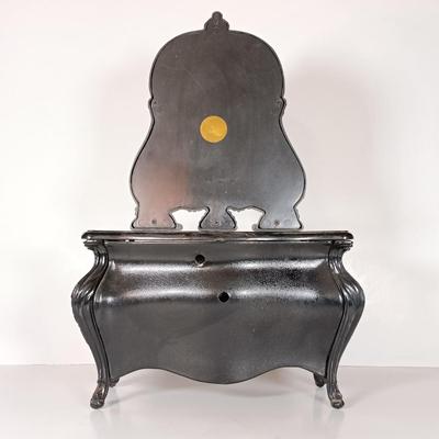 LOT 44D: Vintage Oil Lamp with Reflector & Jewelry Box