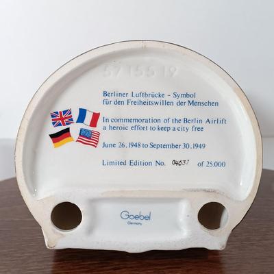 LOT 47D: Goebel Hummel Auf Wiedersehen Airlift Memorial Set & We Congratulate Figurine
