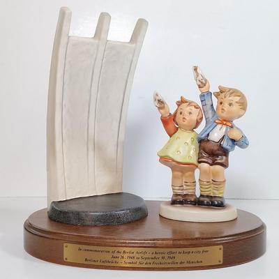 LOT 47D: Goebel Hummel Auf Wiedersehen Airlift Memorial Set & We Congratulate Figurine