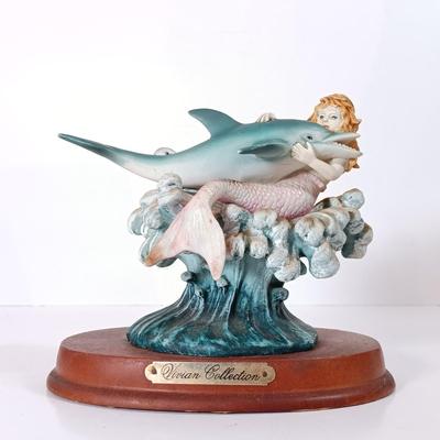 LOT 52D: Aloha Handcrafted Wood Dolphins, West German Crystal Dolphin, Sheila's Cape May Pink House & More