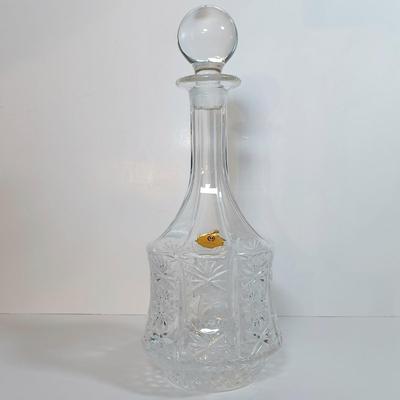 LOT 53D: MCM West German Crystal Decanter and Glasses