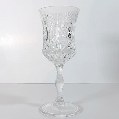 LOT 53D: MCM West German Crystal Decanter and Glasses