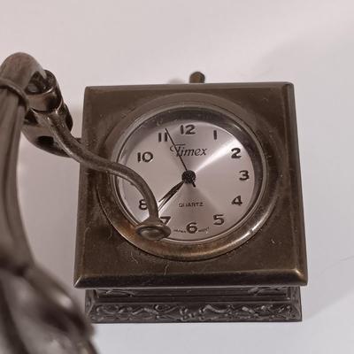 LOT 55D: Miniature Collectible Clocks: Elgin, Timex & More