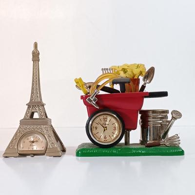 LOT 55D: Miniature Collectible Clocks: Elgin, Timex & More