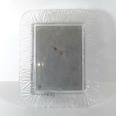 LOT 57D: Bohemian Cut Crystal Vase, Chinese Green Iridescent Pottery & Crystal Picture Frame