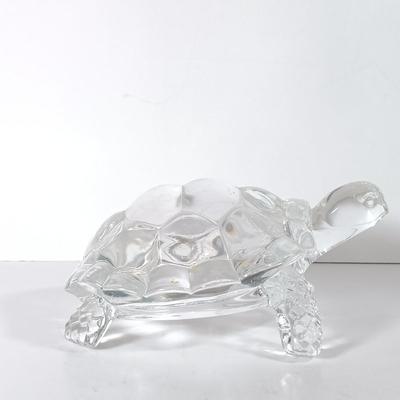 LOT 60D: Turtle Collection: Tiffany-Style Green Glass Turtle Lamp, Bohemian Green Glass Turtle Trinket Box, Indian Metal Turtle Tray...