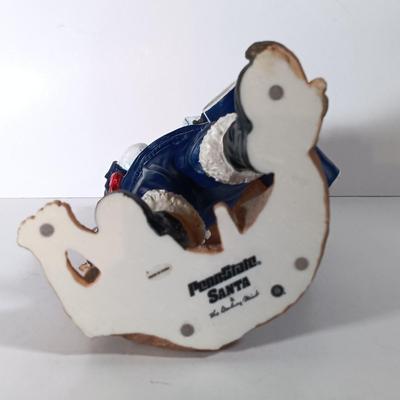 LOT 61D: Martin Lake Studios Signed and Numbered Penn State Santa w/ Danbury Mint Penn State Mr and Mrs Claus