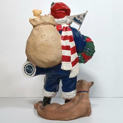 LOT 61D: Martin Lake Studios Signed and Numbered Penn State Santa w/ Danbury Mint Penn State Mr and Mrs Claus