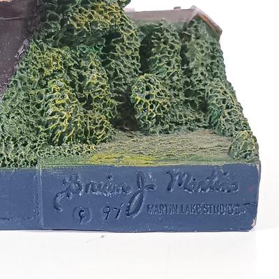 LOT 61D: Martin Lake Studios Signed and Numbered Penn State Santa w/ Danbury Mint Penn State Mr and Mrs Claus