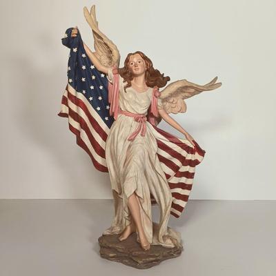 LOT 64D: Home Interiors 'Protecting Old Glory' Angel, Hamilton Collection 'Angel of Glory' & More