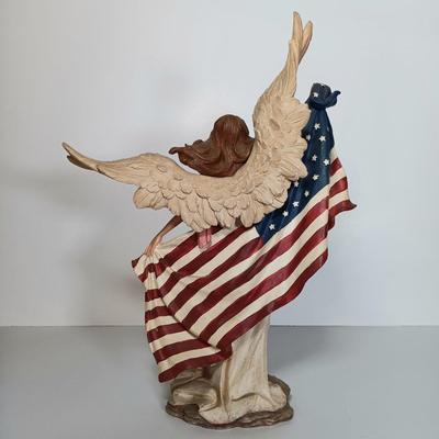 LOT 64D: Home Interiors 'Protecting Old Glory' Angel, Hamilton Collection 'Angel of Glory' & More