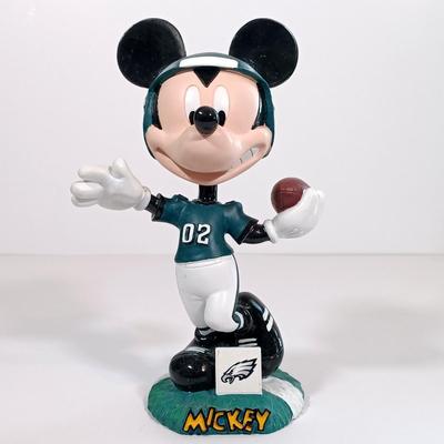 LOT 65B: Bobble Dobbies Disney NFL Eagles Mickey Mouse and Donald Duck