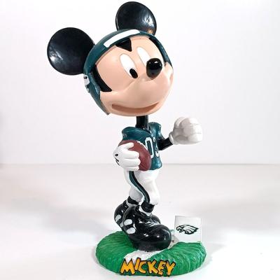 LOT 65B: Bobble Dobbies Disney NFL Eagles Mickey Mouse and Donald Duck