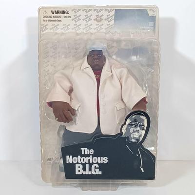 LOT 70B: Mezco Figurines 2006 The Notorious B.I.G. in White Leather Jacket