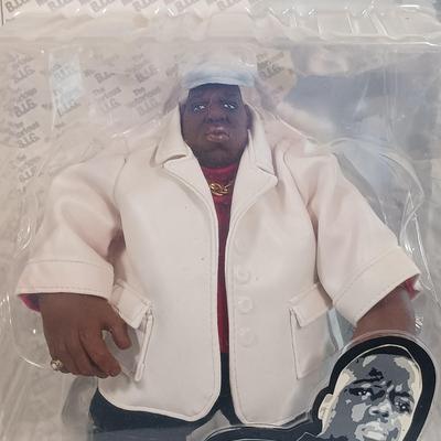 LOT 70B: Mezco Figurines 2006 The Notorious B.I.G. in White Leather Jacket