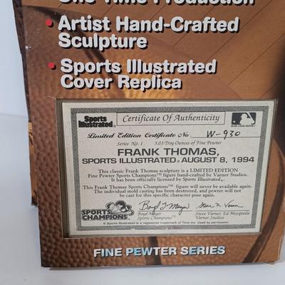 LOT 72B: Sports Illustrated Pewter Frank Thomas Figurine, McFarlane Toys Curt Schilling, Hasbro Starting Lineup Ken Griffey Jr & More