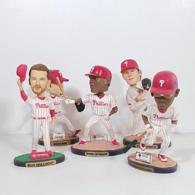 LOT 74B: Set of (5) Citizens Bank Park Exclusive Phillies Bobble Heads