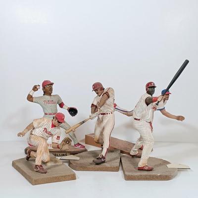 LOT 75B: Set of (4) McFarlane Toys Phillies Figurines w/ BD&A Jimmy Rollins Collectible Figurine