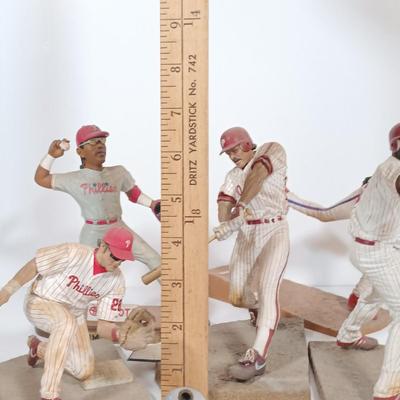 LOT 75B: Set of (4) McFarlane Toys Phillies Figurines w/ BD&A Jimmy Rollins Collectible Figurine