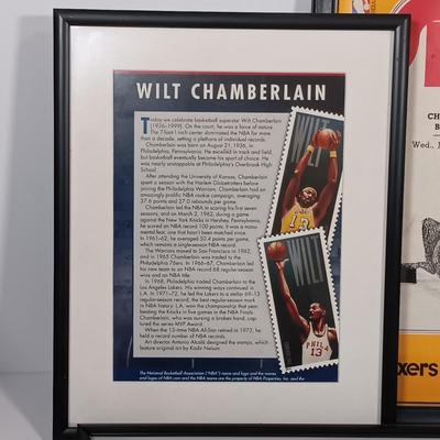 LOT 78B: Vintage 1972 Seventy Sixers Program, Allen Iverson Bank, Wilt Chamberlain Stamp & More
