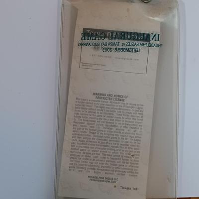 LOT 79B: Vintage Philadelphia Eagles Wall Plaque, Fred Dingler Signed Print, Gemmy Rockin' Randall Doll & More